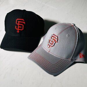 San Francisco Giants New Era Hat Cap Medium Large M / L 39Thirty - Lot of 2 SF